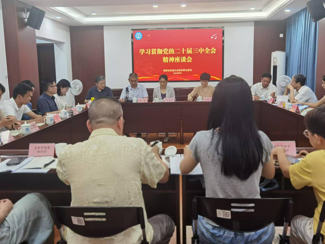 我会负责人代表参加福建省社会组织管理局“学习贯彻党的二十届三中全会精神座谈会”并发言